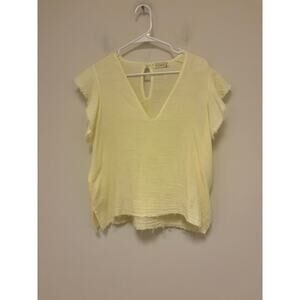 Stark X V-Neck Yellow 100% Top